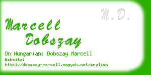 marcell dobszay business card